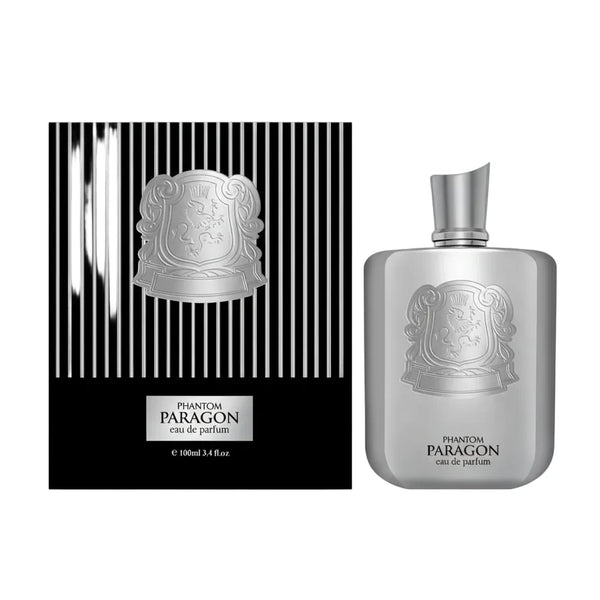 Phantom Paragon perfume bottle and packaging on a white background