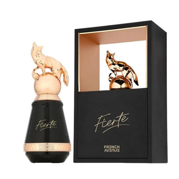 Perfume bottle and packaging of 'Forte' by French Avenue on a white background