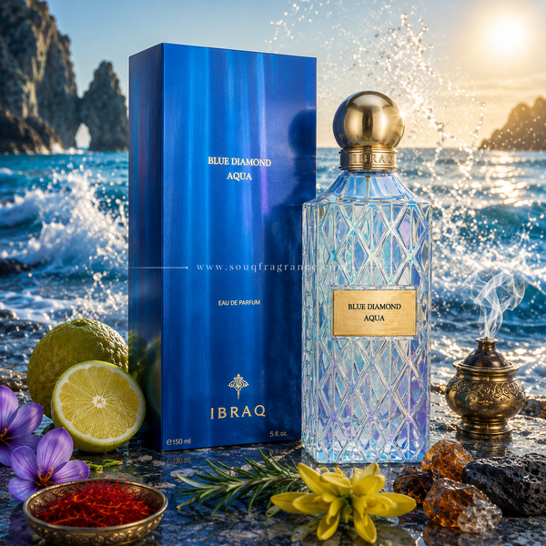 Blue Diamond Aqua Eau de Parfum 150ml by Ibrahim Al Qurashi
