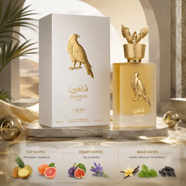 Shaheen Gold Eau de Parfum 100ml by Lattafa Pride