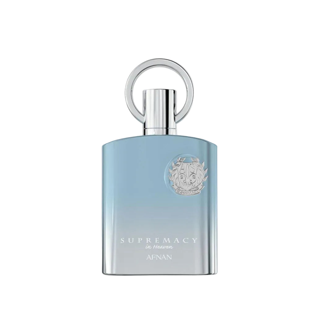 Perfume bottle labeled 'Supremacy' by Afnan on a white background