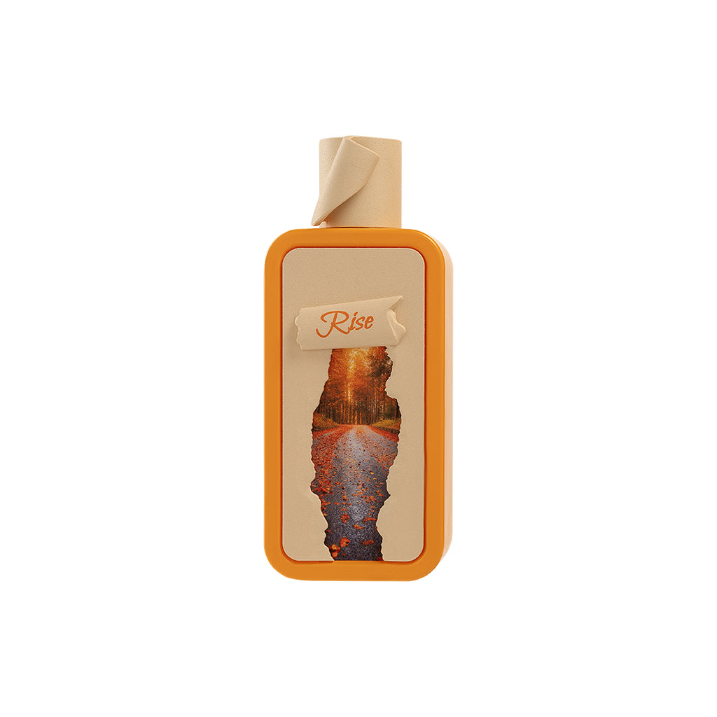 Perfum 'Season Rise' branding on a white background