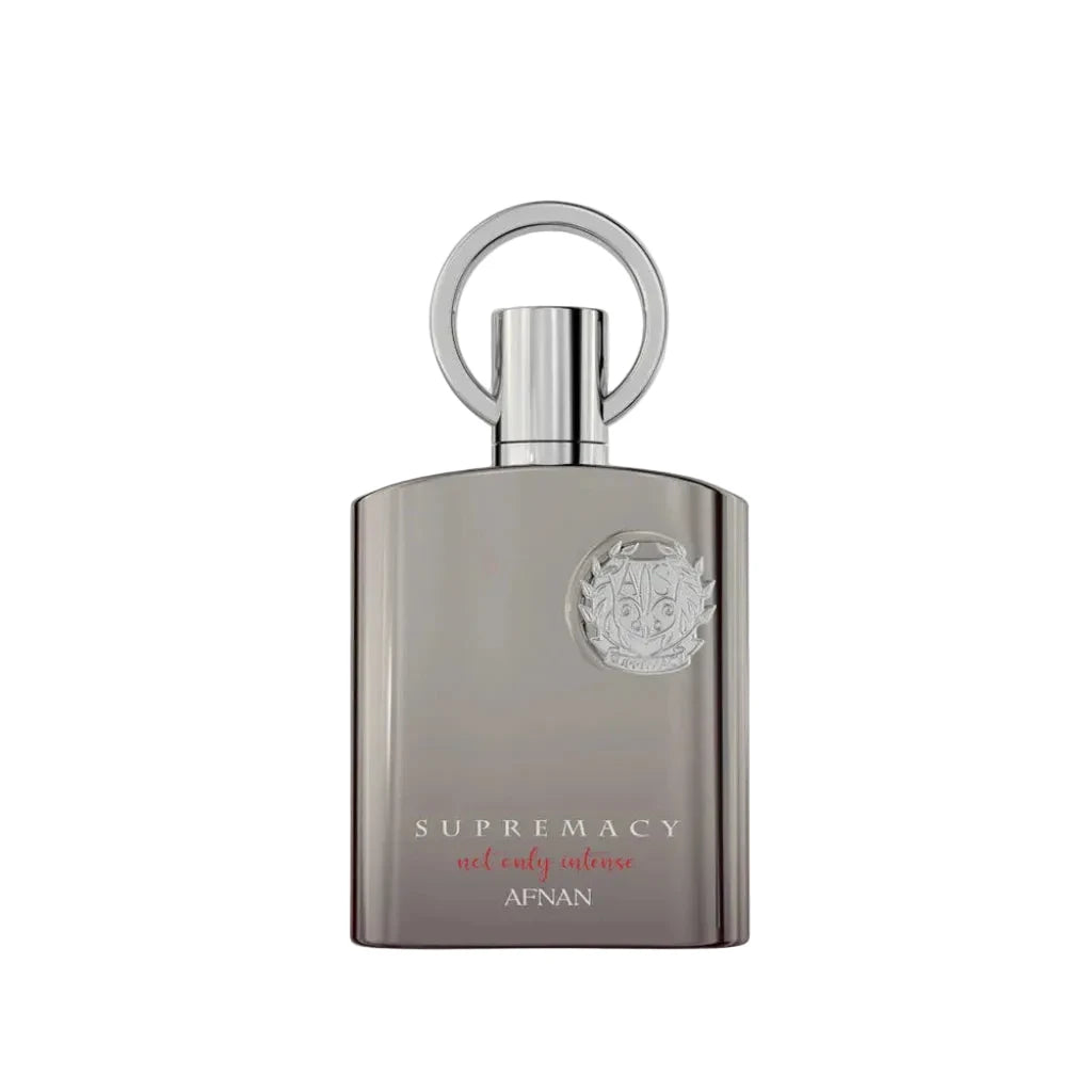 Perfume bottle labeled 'Supremacy' by Afnan on a white background
